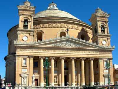 Photograph Mosta Church, Malta. Third largest unsuported dome in the world