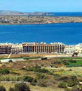 The Luna Holiday Complex & Mellieha Bay in the Background