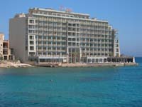 Photograph of the Cavalieri Hotel, Spinola bay, St. Julian's Malta