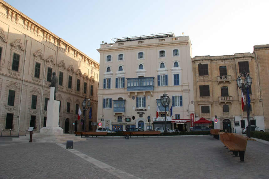  Castille Hotel Exterior, Valletta
